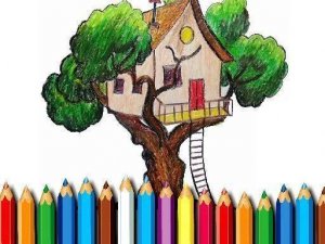 Tree House Coloring Book Online Game