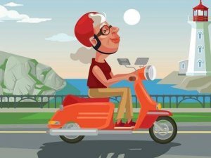 City Scooter Ride Coloring Online Game