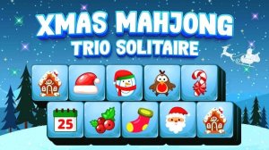 Xmas Mahjong Trio Solitaire: Holiday Puzzle Game