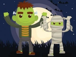 Vampires And Frankenstein Coloring Online Game