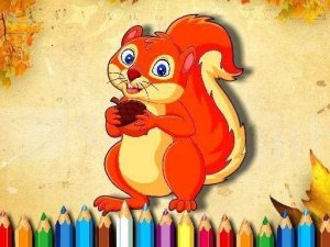 Squirrel Coloring Book Online Game